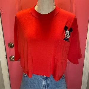 Vintage Mickey Mouse Cropped T-shirt